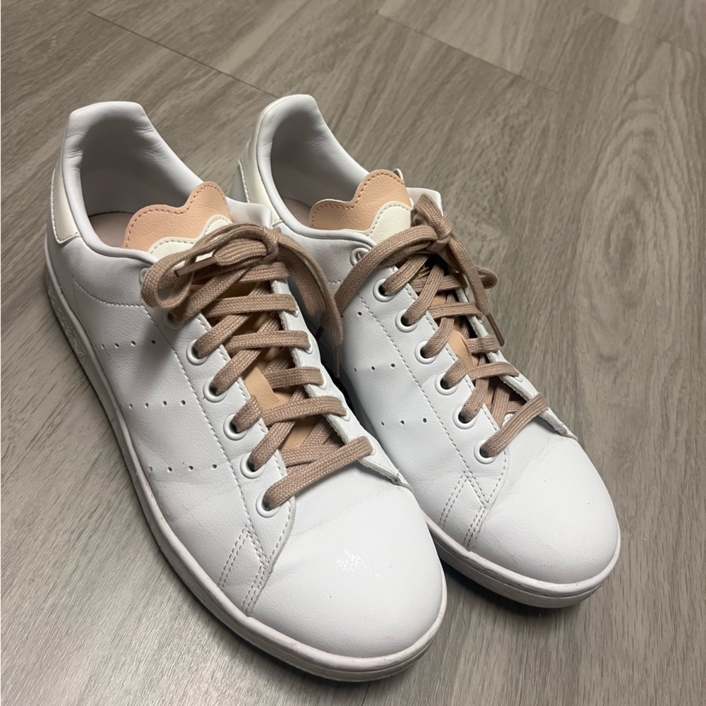 Adidas White and tan Casual Shoes